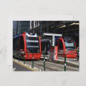 Roter U-Bahn-Zug Houston Texas US Postüberqueren Postkarte (Vorne/Hinten)