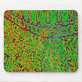 Roter u. grüner Batik abstraktes Mousepad