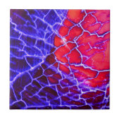 Roter u. lila gebrochener Quarz-Kristall Fliese (Vorderseite)