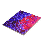 Roter u. lila gebrochener Quarz-Kristall Fliese (Seite)