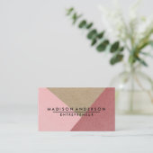 Roter u. rosa moderner Finanzsahneberater Visitenkarte (Stehend Vorderseite)