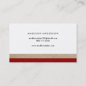 Roter u. rosa moderner Finanzsahneberater Visitenkarte (Rückseite)