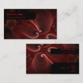 Roter u. schwarzer Fraktal-Wirbel Visitenkarte (Vorne/Hinten)