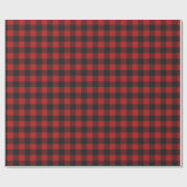 Roter u. schwarzer Gingham überprüftes Geschenkpapier (Flach)