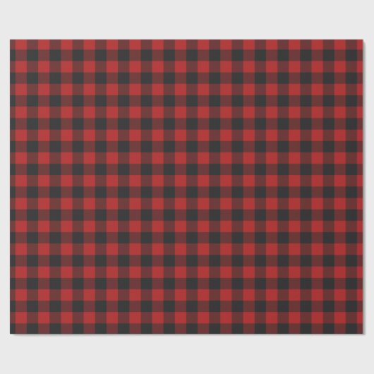 Roter u. schwarzer Gingham überprüftes Geschenkpapier (Flach)