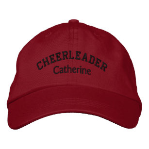 Roter u. schwarzer kundenspezifischer Cheerleader Bestickte Kappe