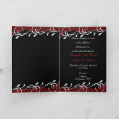 Roter u. schwarzer Zebra-Bonbon 16 Einladung (Innenseite)