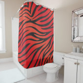 Roter u. schwarzer Zebra-Druck-Duschvorhang Duschvorhang (Beispiel)