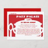 Roter u. weißer besonders anzufertigen postkarte (Vorne/Hinten)