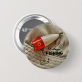 Roter u. weißer Fischen-Köder, den ich vielmehr Button (Vorne & Hinten)