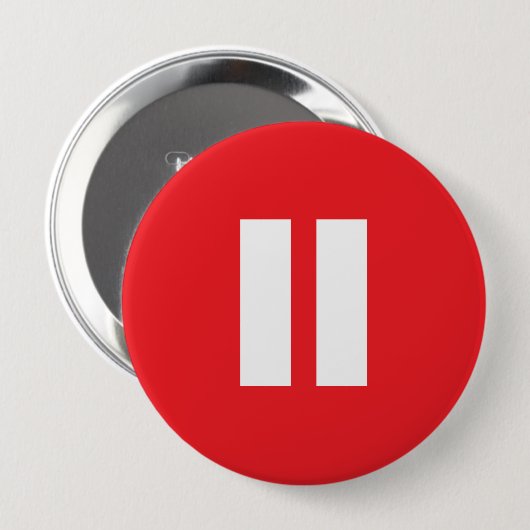 Roter u. weißer Pausen-Knopf Button (Vorne & Hinten)