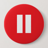 Roter u. weißer Pausen-Knopf Button (Vorderseite)