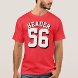 Roter u. weißer Sport-Jersey-Entwurf der T-Shirt<br><div class="desc">Roter u. weißer Sport-Jersey-Entwurf der Erwachsen-| • Das Jersey-T - Shirt der Männer</div>