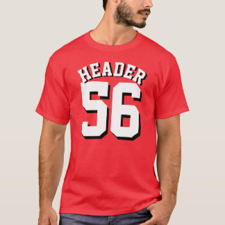 Roter u. weißer Sport-Jersey-Entwurf der T-Shirt