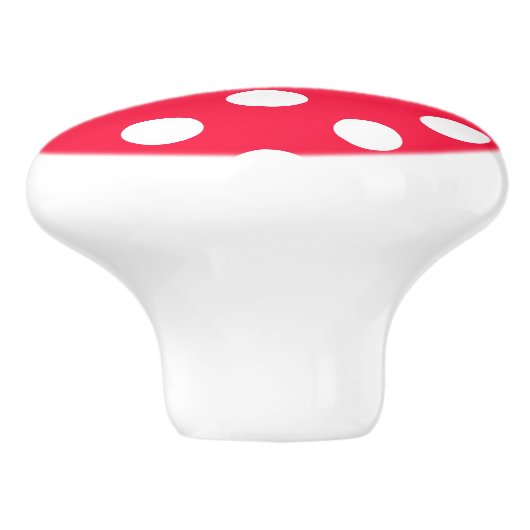 Roter u. weißer Tupfengriff-/-fachzug Keramikknauf (Seitenansicht)