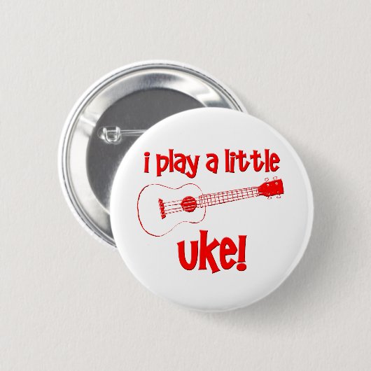 Roter Ukulele Button (Vorne & Hinten)