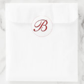 Roter Umschlag Aufkleber mit Monogramm (Tasche)