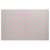 Roter und aquamariner Damast Stoff (Yard (91,4 cm))