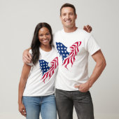 Roter und blauer Adler T-Shirt (Unisex)