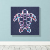 Roter und blauer Anaglypheneffekt 3D-Glitch-Effekt Leinwanddruck (Insitu (Holzboden))