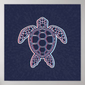 Roter und blauer Anaglypheneffekt 3D-Glitch-Effekt Poster (Vorne)