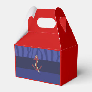 Roter und blauer Anker Geschenkschachtel