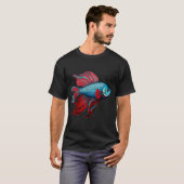 Roter und blauer Beta T-Shirt (Vorne ganz)