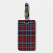 Roter und blauer Clan MacTavish karierter Gepäckanhänger (Rückseite vertikal)