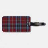 Roter und blauer Clan MacTavish karierter Gepäckanhänger (Rückseite horizontal)