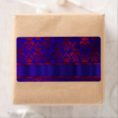 Roter und blauer Damastwirbel (Insitu)