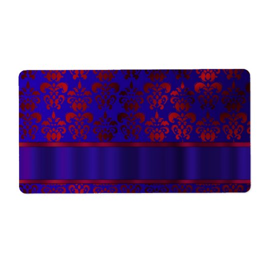 Roter und blauer Damastwirbel (Vorne)