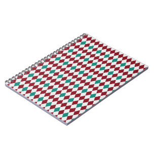 Roter und blauer Diamantglitter Notizblock
