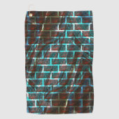 Roter und blauer Farbeffekt, Gitter oder Kratzstei Golfhandtuch (Vorderseite)