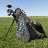 Roter und blauer Farbeffekt, Gitter oder Kratzstei Golfhandtuch (Gras)