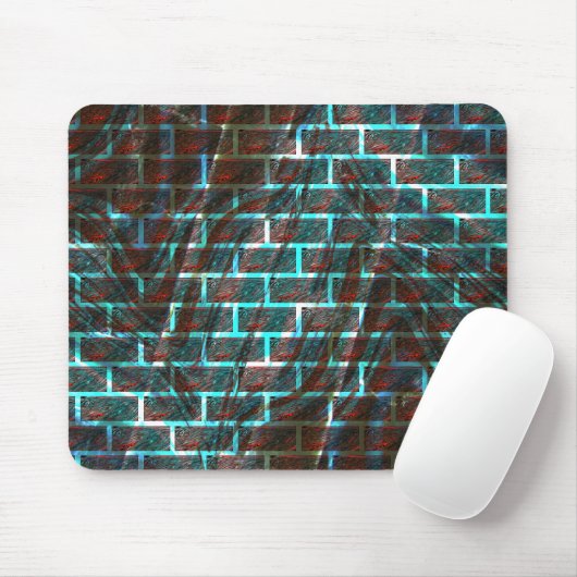 Roter und blauer Farbeffekt, Gitter oder Kratzstei Mousepad (Mit Mouse)