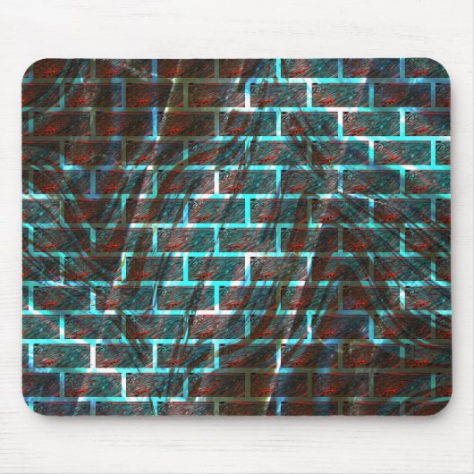 Roter und blauer Farbeffekt, Gitter oder Kratzstei Mousepad (Vorne)