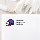 roter und blauer Fußballhelm (Insitu)