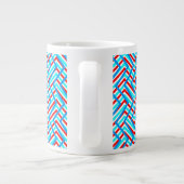 Roter und blauer Grafik-Print Jumbo-Tasse (Rückseite)