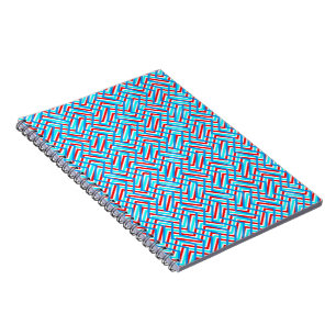 Roter und blauer Grafik-Print Notizblock