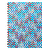 Roter und blauer Grafik-Print Notizblock (Vorderseite)