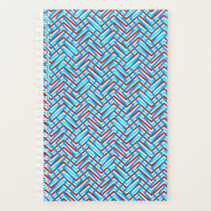 Roter und blauer Grafik-Print Planer