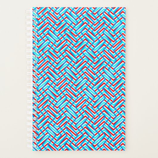 Roter und blauer Grafik-Print Planer (Vorderseite)