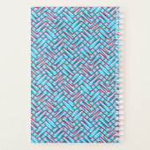 Roter und blauer Grafik-Print Planer (Rückseite)