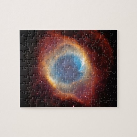 Roter und Blauer Helix Nebel NGC 7293 Planetennebe Puzzle (Horizontal)