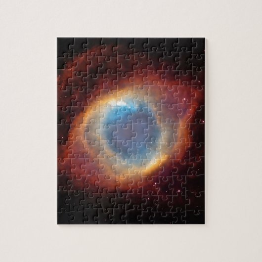 Roter und Blauer Helix Nebel NGC 7293 Planetennebe Puzzle (Vertikal)