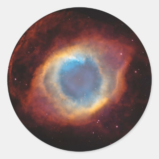 Roter und Blauer Helix Nebula NGC 7293 Planetärer Runder Aufkleber