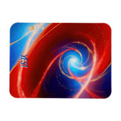 Roter und Blauer kosmischer Spiral Magnet (Horizontal)
