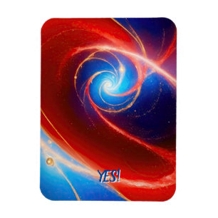 Roter und Blauer kosmischer Spiral Magnet