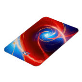 Roter und Blauer kosmischer Spiral Magnet (Linke Seite)