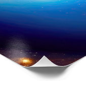 Roter und Blauer kosmischer Spiral Poster (Ecke)